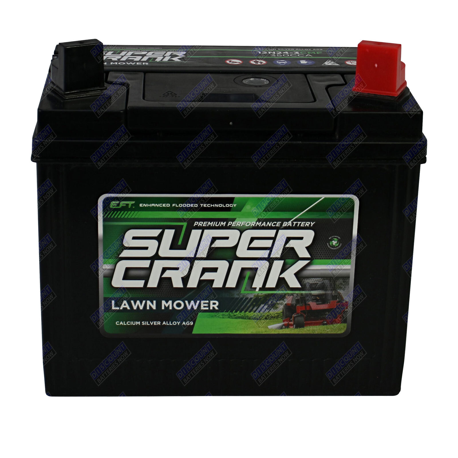 12N243 Super Crank Lawn Mower Battery Maintenance Free