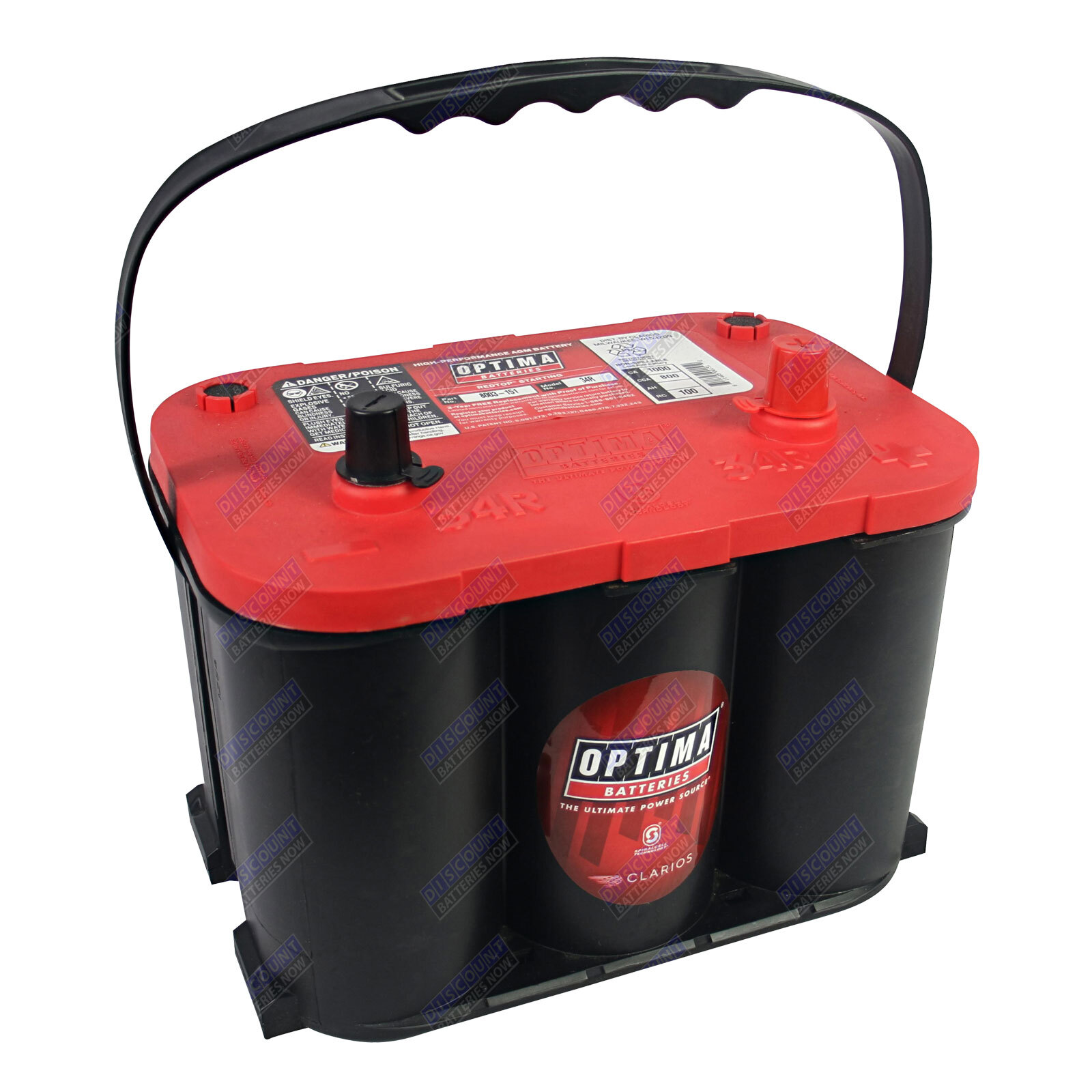 34R Optima REDTOP Starting AGM Car Battery Maintenance Free
