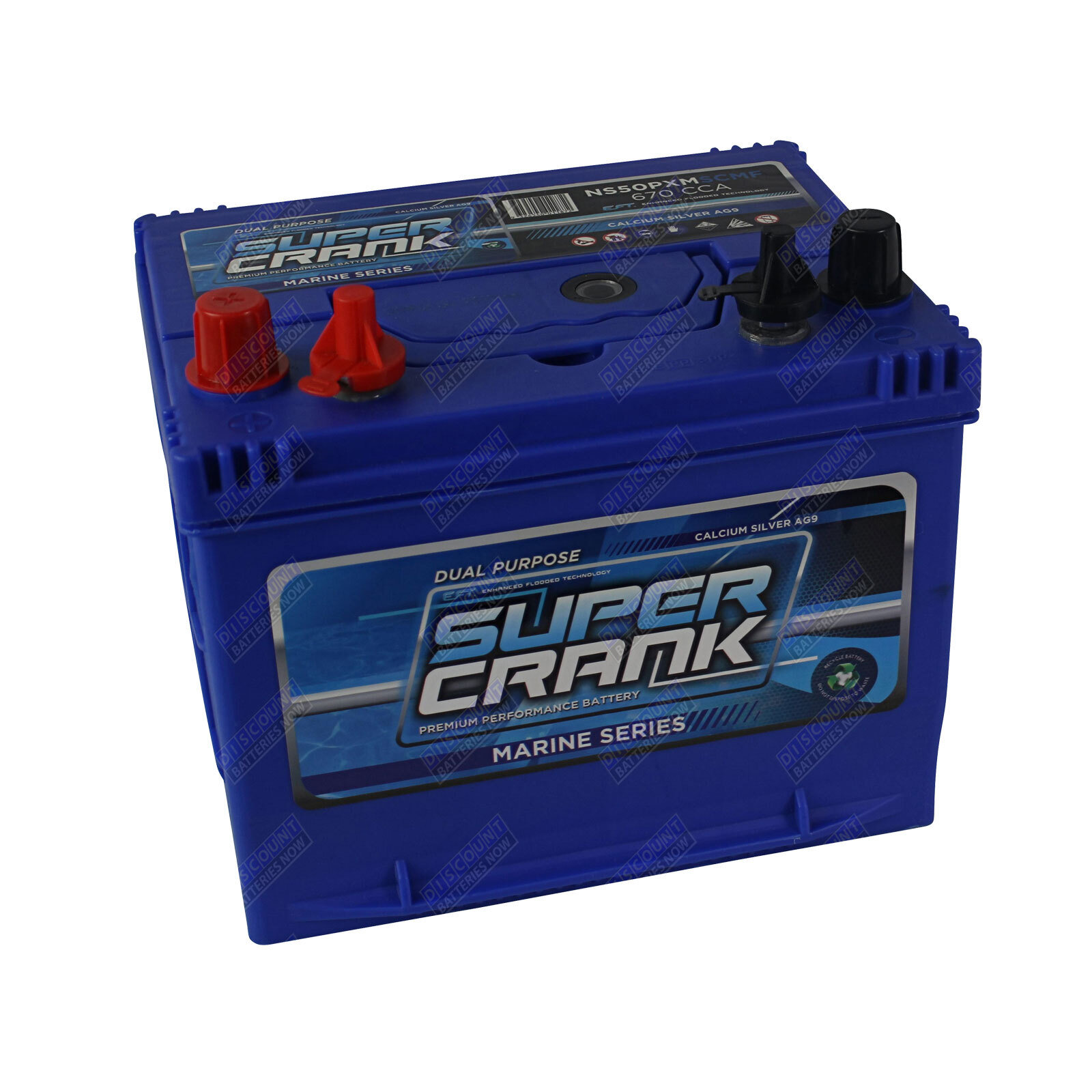 Marine/Boat Dual Purpose Starting & Deep Cycle Battery 12V 68AH 625CCA -  Super Crank